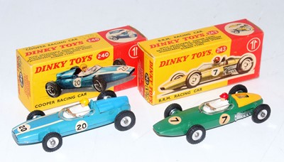 Lot 2117 - A Dinky Toys boxed F1 race car diecast group...