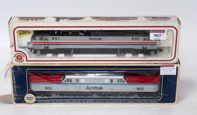 Lot 903 - Two "Amtrak" locos:- Bachman HO 951 Co-Co...