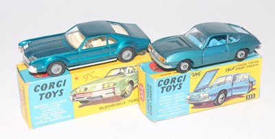 Lot 1664 - A Corgi Toys boxed saloon diecast group to...