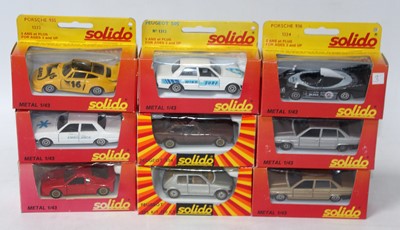 Lot 2778 - Nine various boxed as issued Solido 1/43 scale...