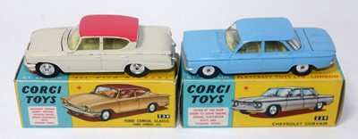 Lot 1668 - A Corgi Toys boxed saloon group to include a...