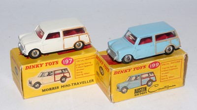 Lot 2123 - A Dinky Toys boxed saloon diecast group to...