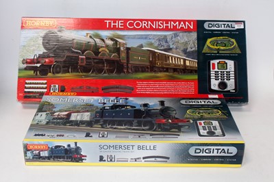 Lot 910 - Two Hornby digital train sets both without...