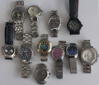 Lot 395 - A collection of gents quartz and automatic...