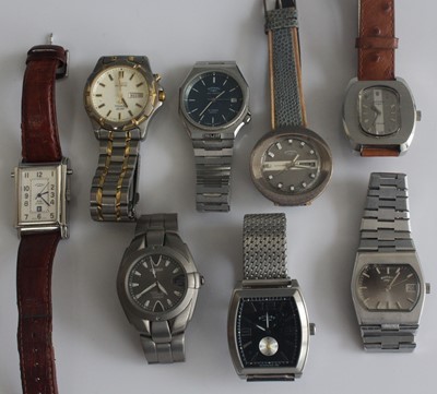 Lot 396 - Seven various gents Rotary wrist watches to...