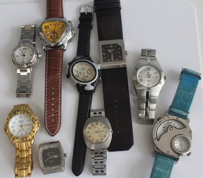 Lot 397 - A collection of gents fashion watches to...