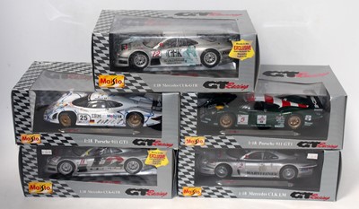 Lot 2800 - A Maisto GT Racing Porsche Mercedes race car...