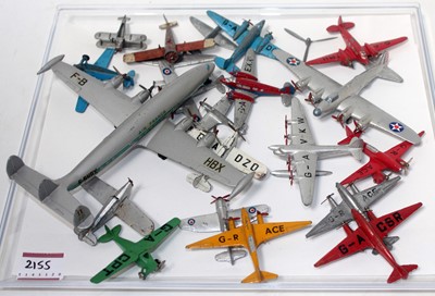 Lot 2155 - A Dinky Toys pre- and post-war aircraft group...