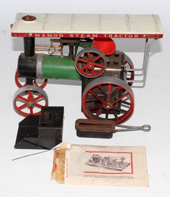 Lot 92 - Mamod TE1A steam tractor engine, with canopy,...