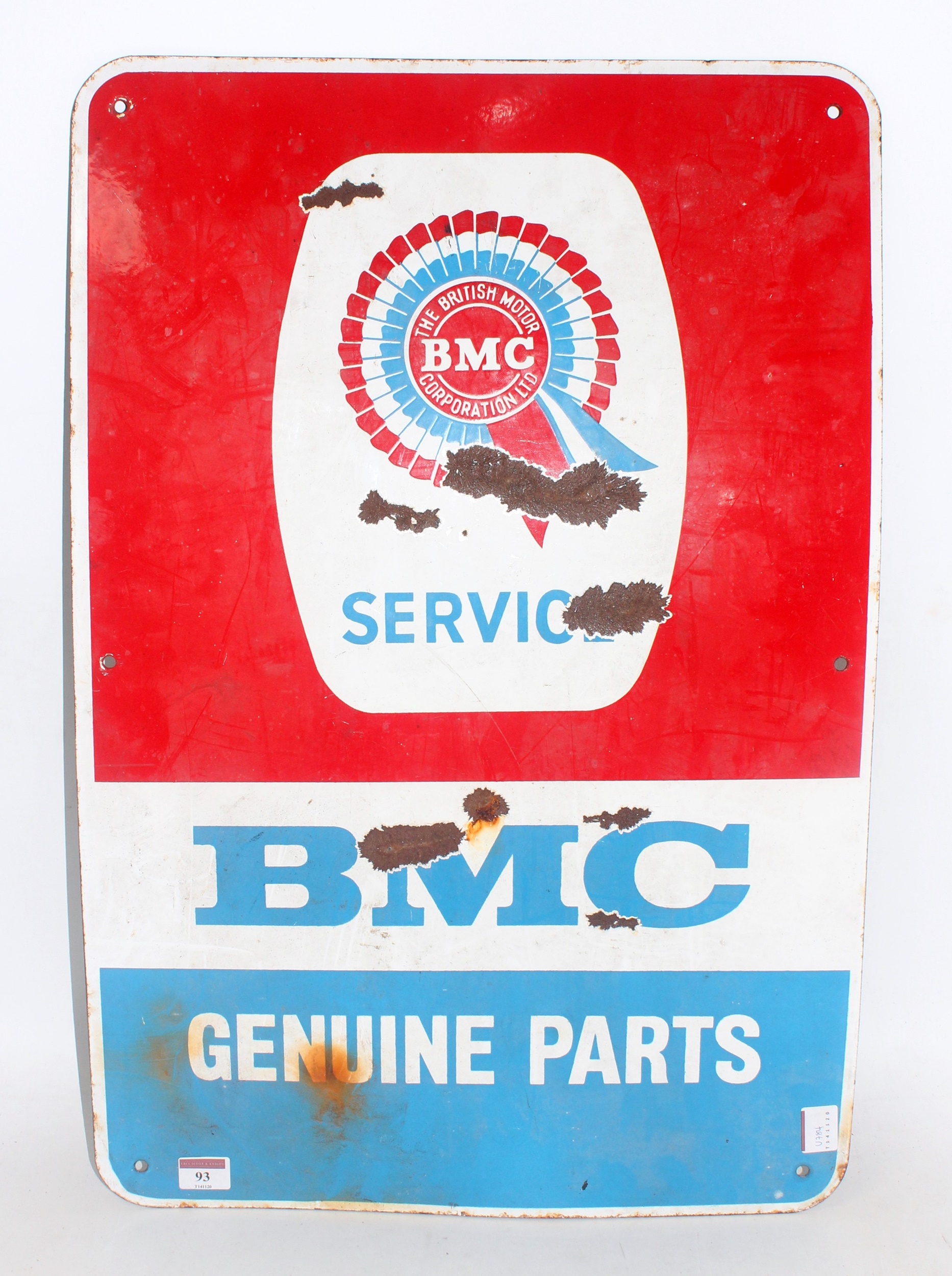 Lot 93 - Enamel BMC (British Motor Corporation Ltd)