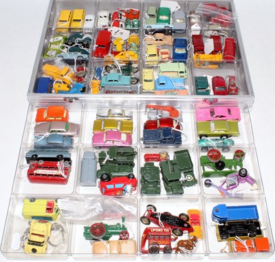 Lot 2338 - One tray of loose Matchbox 175 series, Dinky...