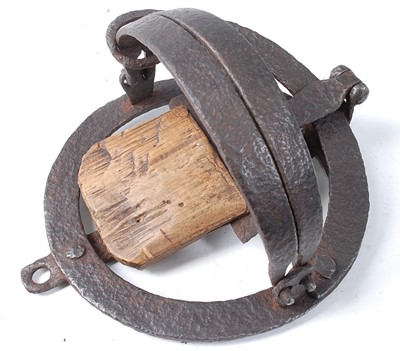 Lot 357 - * An early 20th century pole trap, having 4...