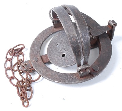 Lot 363 - * A Victorian pole trap, having 4" smooth...