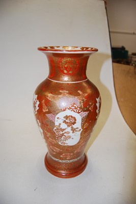 Lot 12 - A Japanese Kutani vase, of baluster form,...