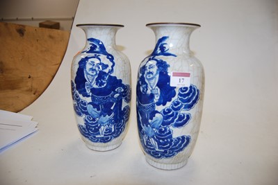 Lot 17 - A pair of 20th century Chinese blue & white...