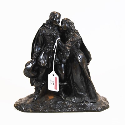 Lot 37 - A 20th century bronze figure group of a 17th...