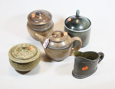 Lot 46 - A collection of five Anthony Dix soda fired...