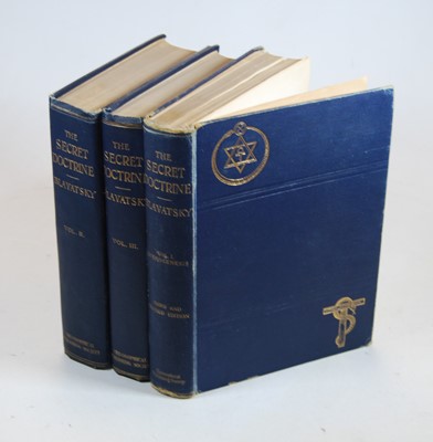 Lot 114 - Madame Blavatsky, the Secret Doctrine, 3 vols,...