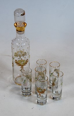 Lot 116 - A 20th century continental glass cordial set,...