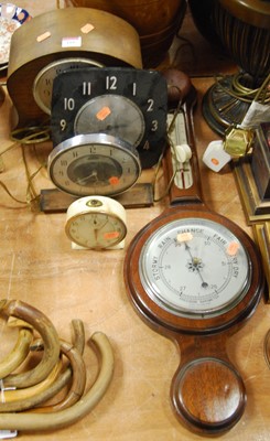 Lot 118 - An early 20th century oak cased mantel clock,...