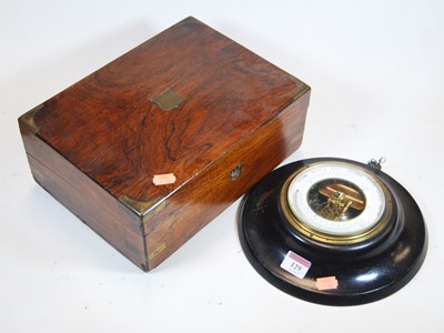 Lot 129 - A mid 19th century rosewood box with inset...