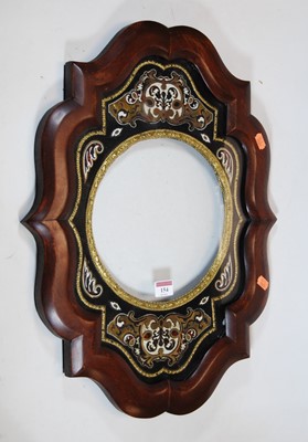 Lot 154 - A 19th century stained beech frame with boulle...