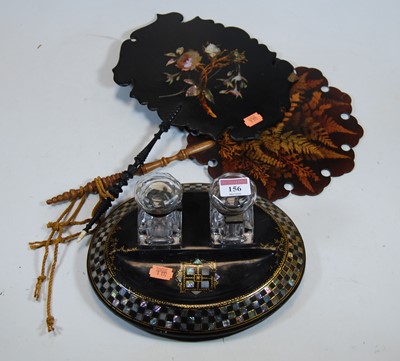 Lot 156 - A Victorian ebonised and mother of pearl...