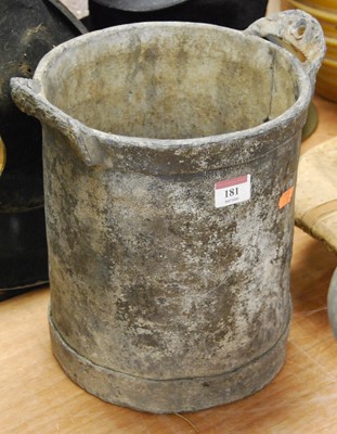 Lot 181 - A 19th century lead planter, flanked by twin...