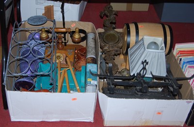 Lot 189 - Two boxes of miscellaneous items to include...