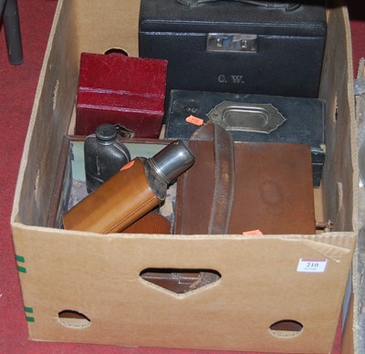 Lot 210 - A box of miscellaneous items to include early...