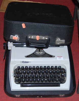 Lot 212 - An Erika portable typewriter