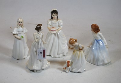 Lot 247 - A collection of five Royal Doulton figurines,...