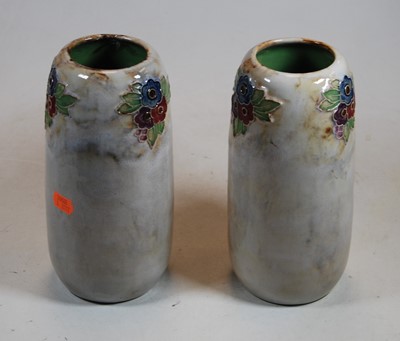 Lot 261 - A pair of Royal Doulton stoneware vases, of...