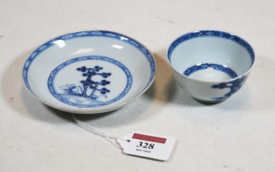 Lot 328 - An 18th century Chinese export tin glazed blue...