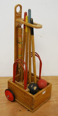 Lot 100 - A Triang wooden child's croquet set