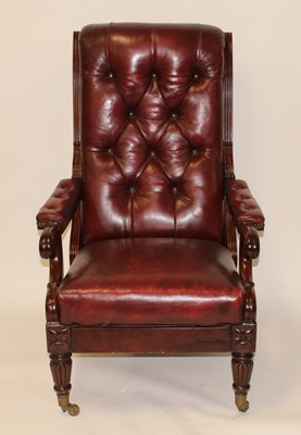 Lot 2523 - A French mahogany reclining armchair by...