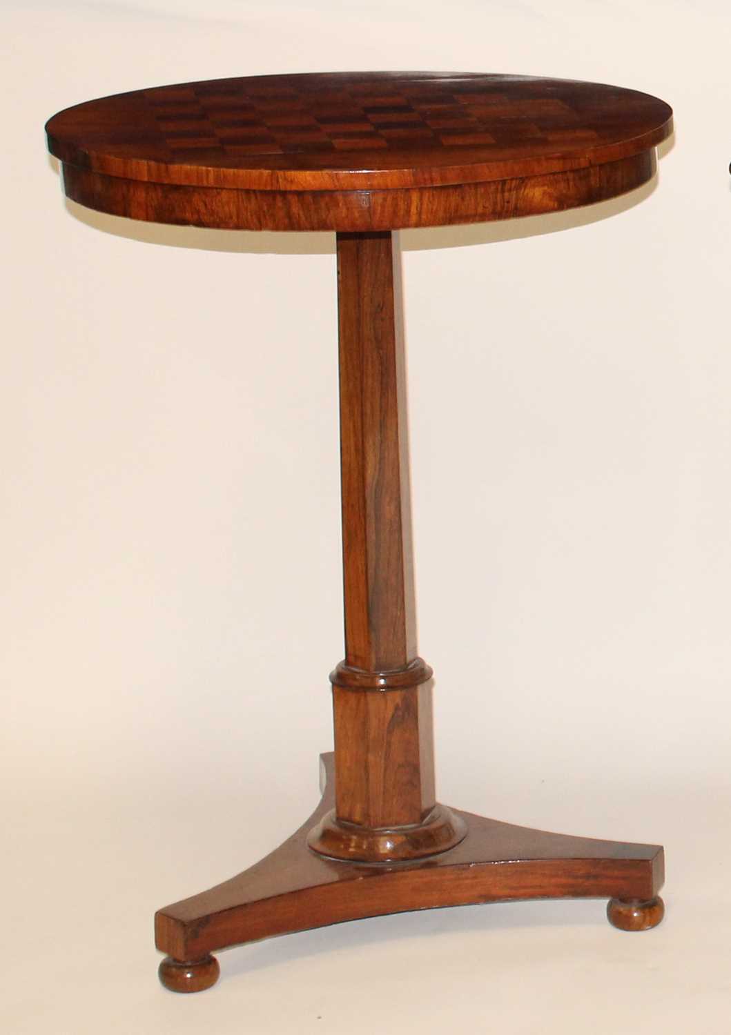 Lot 2497 - A Victorian rosewood pedestal games table,...