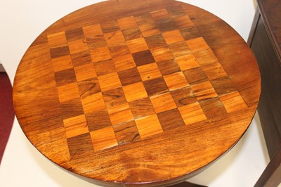 Lot 2497 - A Victorian rosewood pedestal games table,...