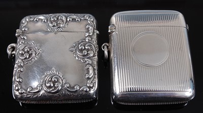 Lot 2074 - A late Victorian silver vesta, of hinged...