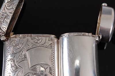 Lot 2103 - A late Victorian silver vesta, of plain...