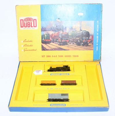 Lot 631 - 2006 Hornby Dublo 2-rail 0-6-0 tank goods set...