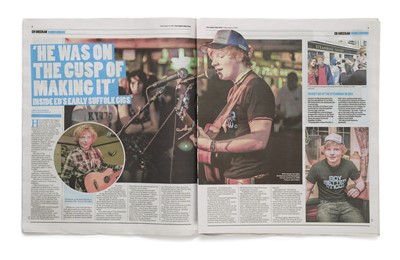 Lot 20 - Signed Ed Sheeran Daily Times Newspaper,...