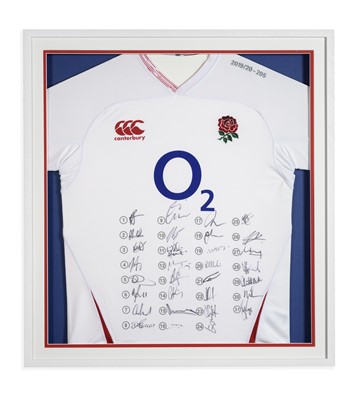 Lot 22 - England Rugby Shirt Signed by the 2020 Team...
