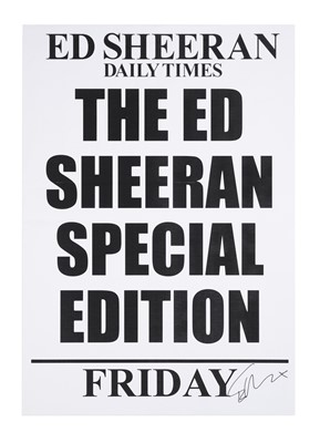 Lot 24 - Ed Sheeran Daily Times Newspaper Billboard...