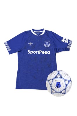 Lot 68 - Everton FC Signed Ball and Football Shirt...
