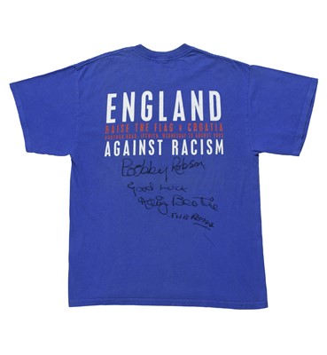 Lot 194 - England Anti-Racism T-Shirt Signed by Football...