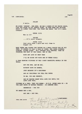 Lot 196 - Original Page of Script from Iconic British...