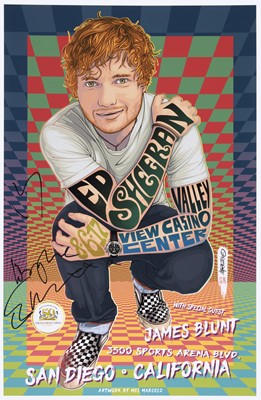 Lot 206 - Signed Ed Sheeran Poster, Valley View Casino...