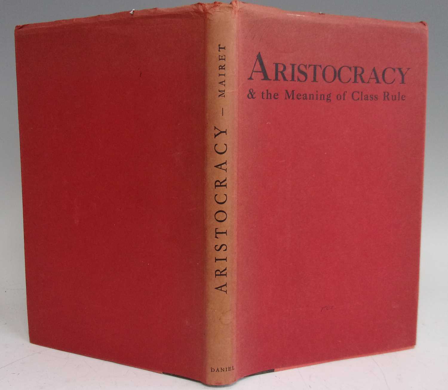 Lot 2023 - MAIRET, Philippe. Aristocracy and the Meaning...