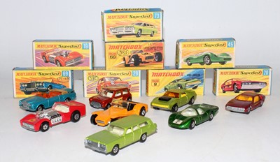 Lot 2346 - A collection of Matchbox Superfast boxed...